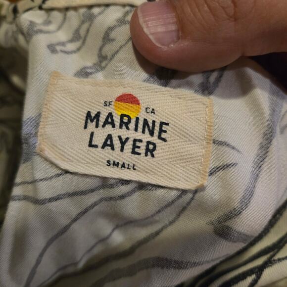 Marine Layer Small Tropical Leaf Print Wrap Dress Summer Casual - Picture 4 of 9